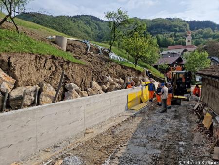 Sanacija zemeljskega plazu v Zgornjem Tuhinju 3